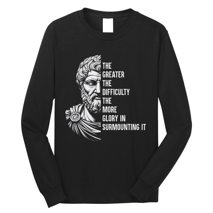 Epictetus Motivational Quote Greek Stoic Philosopher Long Sleeve Shirt