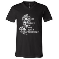 Epictetus Motivational Quote Greek Stoic Philosopher V-Neck T-Shirt