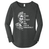 Epictetus Motivational Quote Greek Stoic Philosopher Women's Perfect Tri Tunic Long Sleeve Shirt