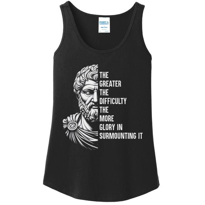 Epictetus Motivational Quote Greek Stoic Philosopher Ladies Essential Tank