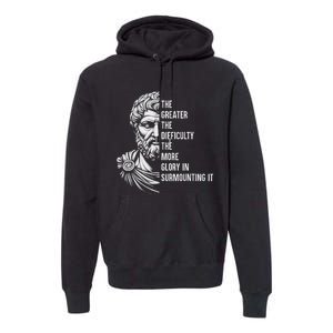 Epictetus Motivational Quote Greek Stoic Philosopher Premium Hoodie