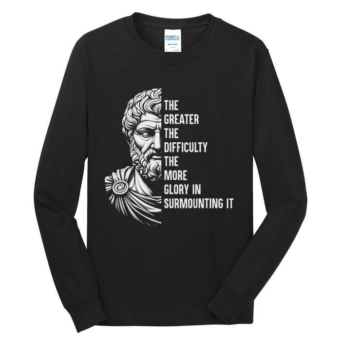 Epictetus Motivational Quote Greek Stoic Philosopher Tall Long Sleeve T-Shirt