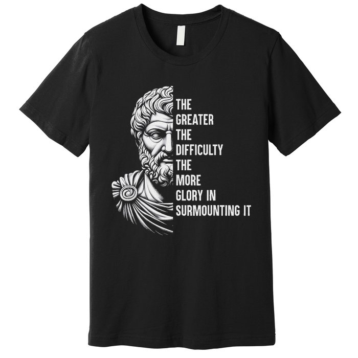 Epictetus Motivational Quote Greek Stoic Philosopher Premium T-Shirt