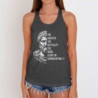 Epictetus Motivational Quote Greek Stoic Philosopher Women's Knotted Racerback Tank