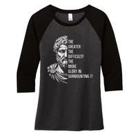 Epictetus Motivational Quote Greek Stoic Philosopher Women's Tri-Blend 3/4-Sleeve Raglan Shirt