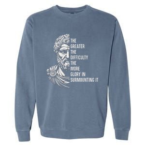 Epictetus Motivational Quote Greek Stoic Philosopher Garment-Dyed Sweatshirt