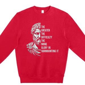 Epictetus Motivational Quote Greek Stoic Philosopher Premium Crewneck Sweatshirt