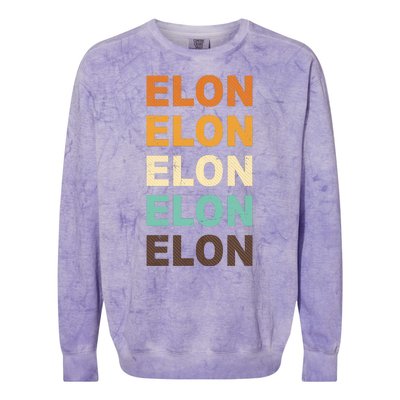 Elon Musk Retro Colorblast Crewneck Sweatshirt