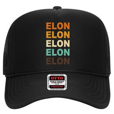 Elon Musk Retro High Crown Mesh Back Trucker Hat