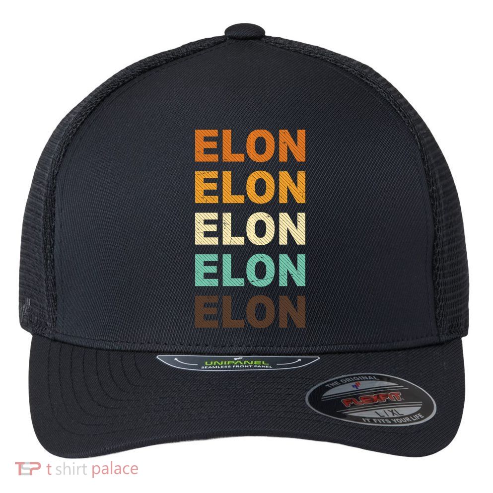 Elon Musk Retro Flexfit Unipanel Trucker Cap