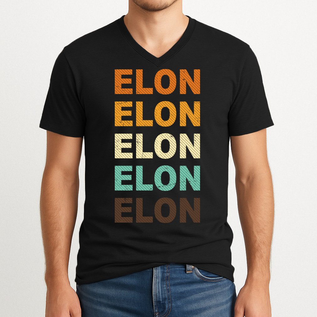 Elon Musk Retro V-Neck T-Shirt