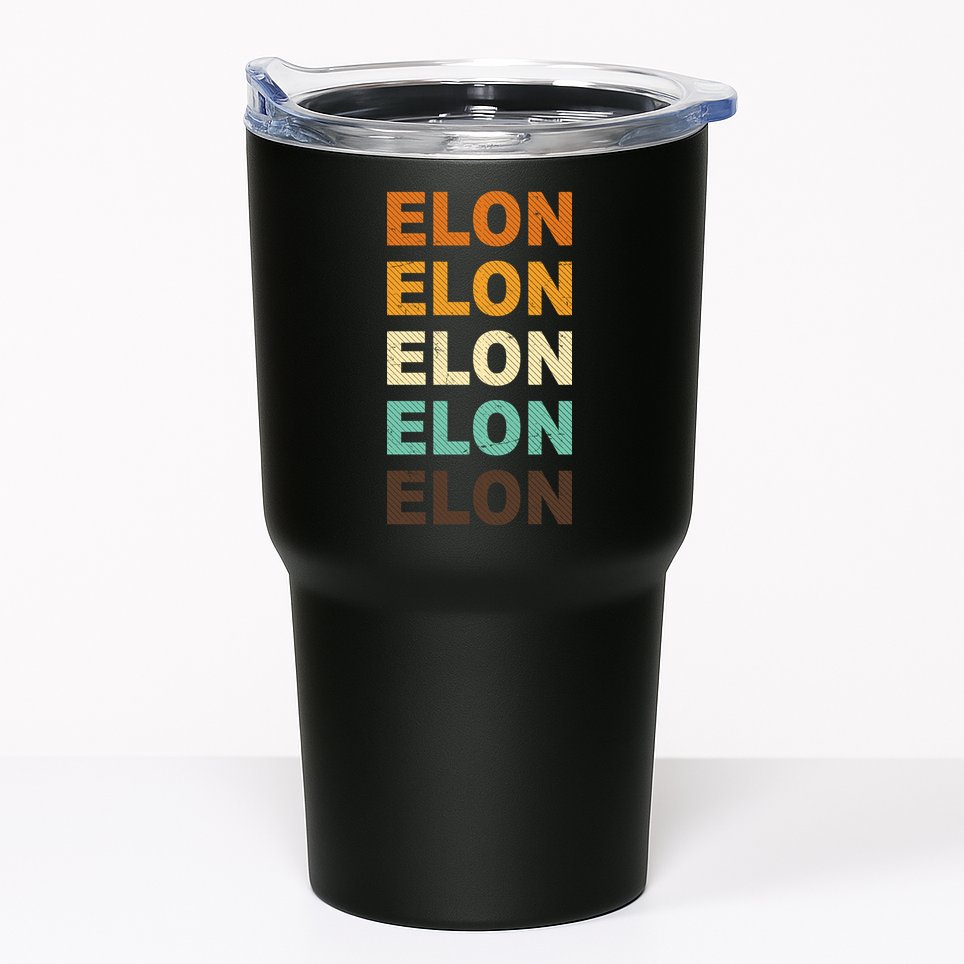 Elon Musk Retro Tumbler