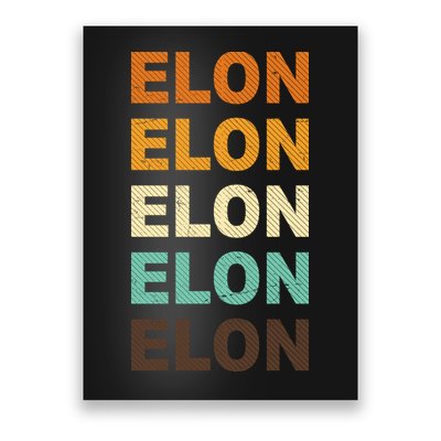 Elon Musk Retro Poster