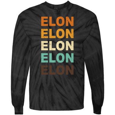 Elon Musk Retro Tie-Dye Long Sleeve Shirt