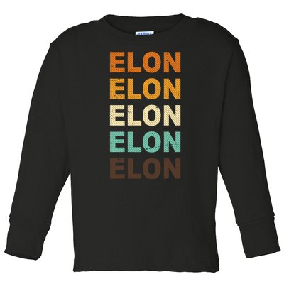 Elon Musk Retro Toddler Long Sleeve Shirt