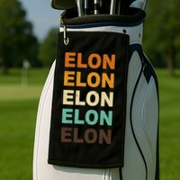 Elon Musk Retro Golf Towel