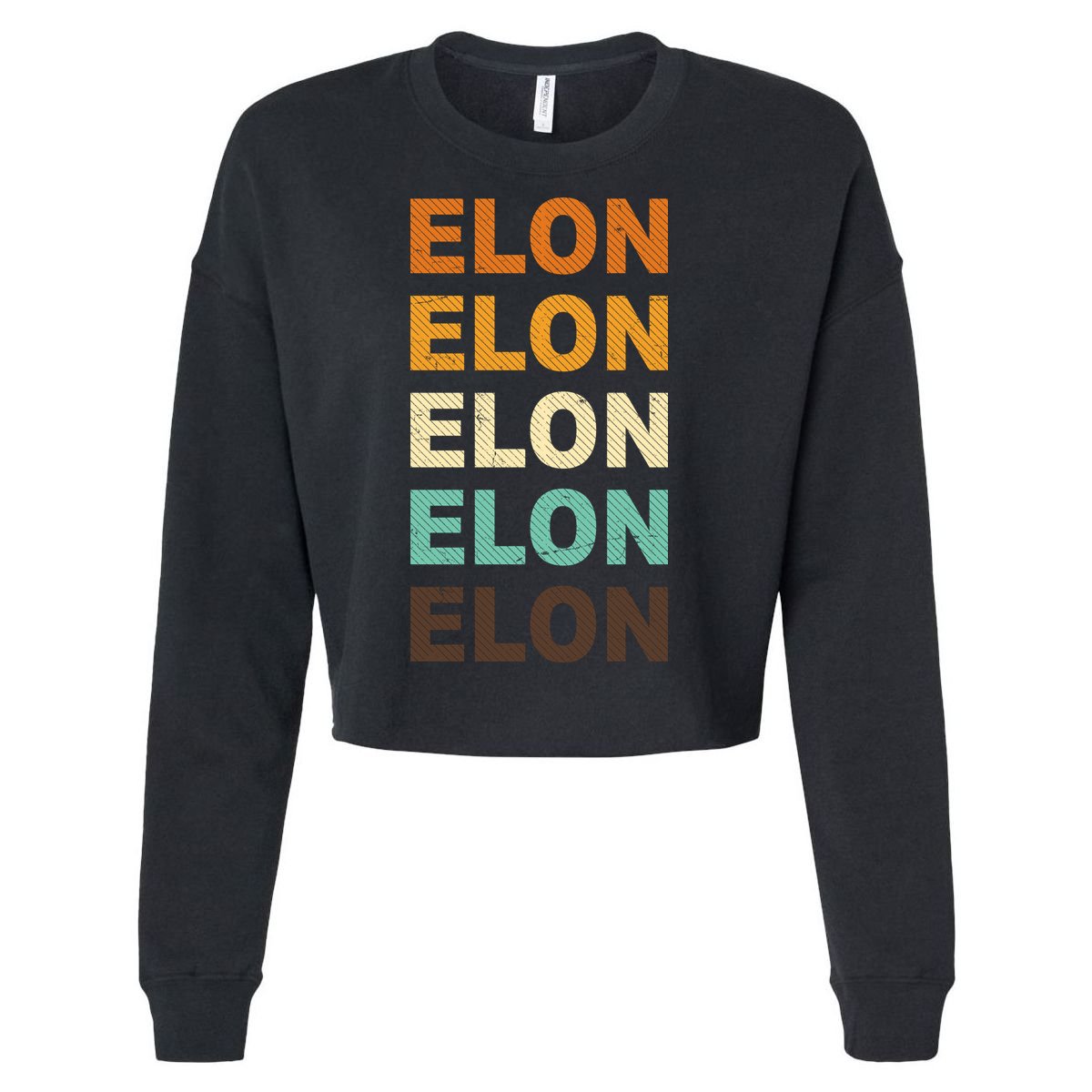Elon Musk Retro Cropped Pullover Crew