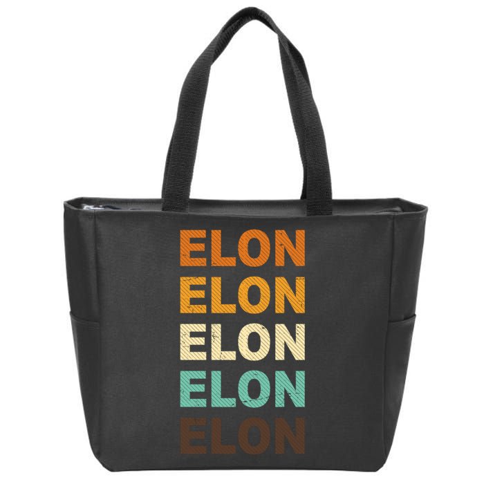 Elon Musk Retro Zip Tote Bag