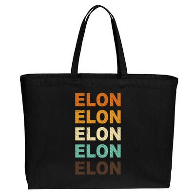 Elon Musk Retro Cotton Canvas Jumbo Tote