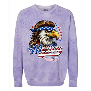 Eagle Merica Red White Blue American Independence Day Colorblast Crewneck Sweatshirt