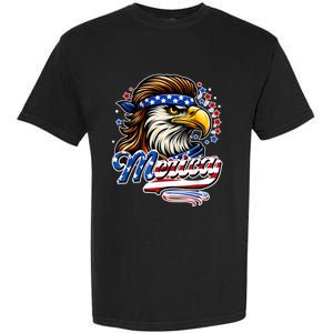 Eagle Merica Red White Blue American Independence Day Garment-Dyed Heavyweight T-Shirt