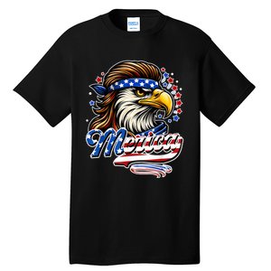 Eagle Merica Red White Blue American Independence Day Tall T-Shirt