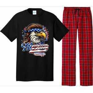 Eagle Merica Red White Blue American Independence Day Pajama Set