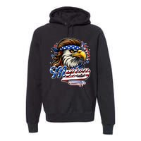 Eagle Merica Red White Blue American Independence Day Premium Hoodie