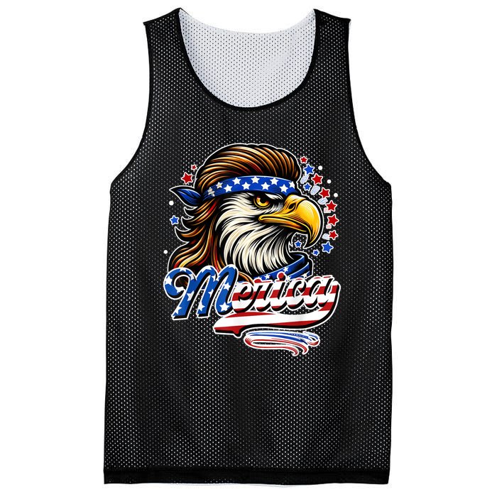 Eagle Merica Red White Blue American Independence Day Mesh Reversible Basketball Jersey Tank