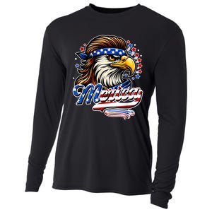 Eagle Merica Red White Blue American Independence Day Cooling Performance Long Sleeve Crew