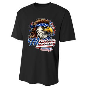 Eagle Merica Red White Blue American Independence Day Performance Sprint T-Shirt