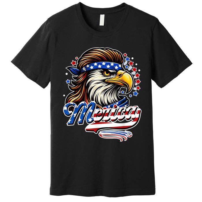 Eagle Merica Red White Blue American Independence Day Premium T-Shirt