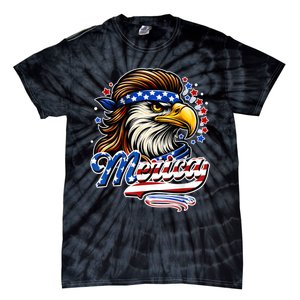 Eagle Merica Red White Blue American Independence Day Tie-Dye T-Shirt