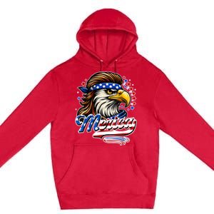 Eagle Merica Red White Blue American Independence Day Premium Pullover Hoodie