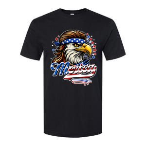 Eagle Merica Red White Blue American Independence Day Softstyle CVC T-Shirt