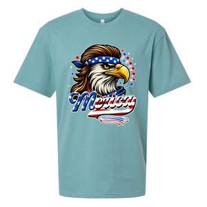 Eagle Merica Red White Blue American Independence Day Sueded Cloud Jersey T-Shirt