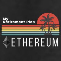 Ethereum My Retirement Plan Blockchain ETH Crypto HODL ETH Garment-Dyed Fleece Hoodie