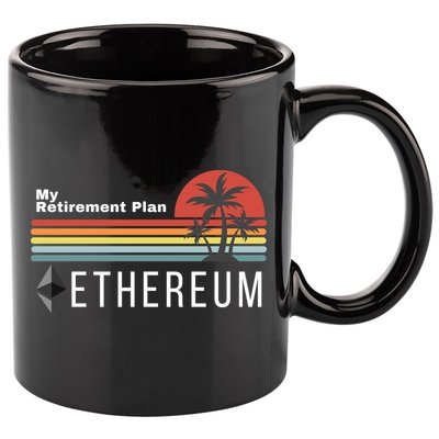 Ethereum My Retirement Plan Blockchain ETH Crypto HODL ETH 11oz C Handle Ceramic Mug