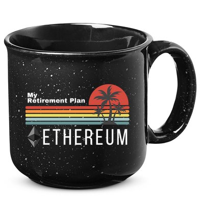 Ethereum My Retirement Plan Blockchain ETH Crypto HODL ETH 15oz Campfire Ceramic Mug