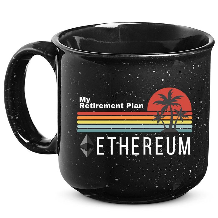 Ethereum My Retirement Plan Blockchain ETH Crypto HODL ETH 15oz Campfire Ceramic Mug