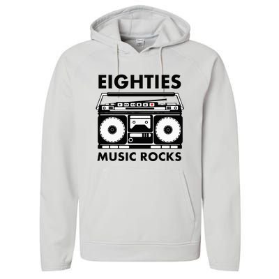 Eighties Music Rocks Performance Fleece Hoodie