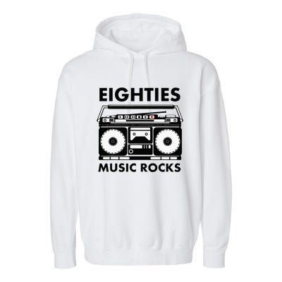 Eighties Music Rocks Garment-Dyed Fleece Hoodie