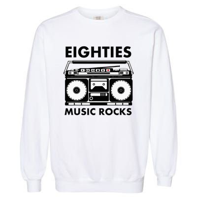 Eighties Music Rocks Garment-Dyed Sweatshirt