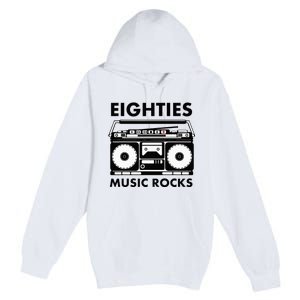 Eighties Music Rocks Premium Pullover Hoodie