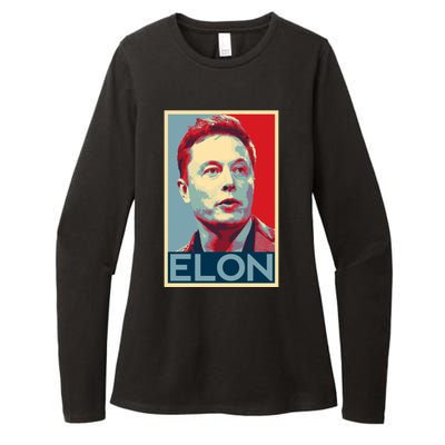 Elon Musk Retro Womens CVC Long Sleeve Shirt