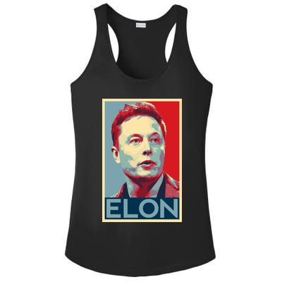 Elon Musk Retro Ladies PosiCharge Competitor Racerback Tank