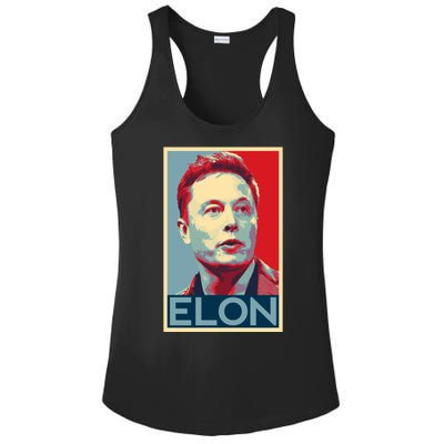 Elon Musk Retro Ladies PosiCharge Competitor Racerback Tank