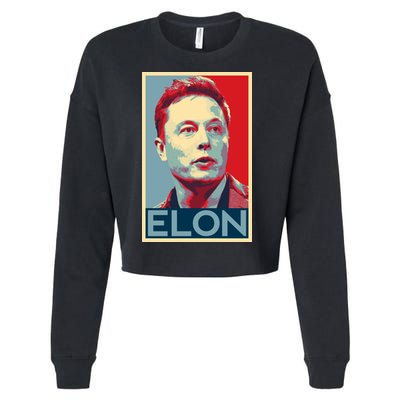 Elon Musk Retro Cropped Pullover Crew
