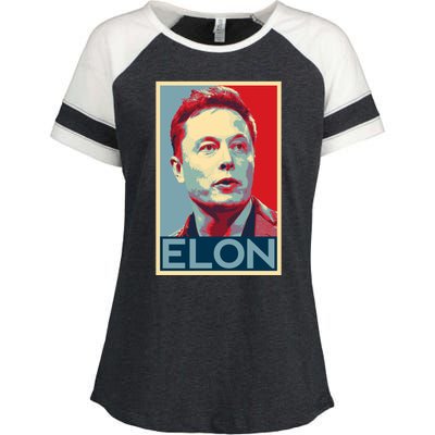 Elon Musk Retro Enza Ladies Jersey Colorblock Tee