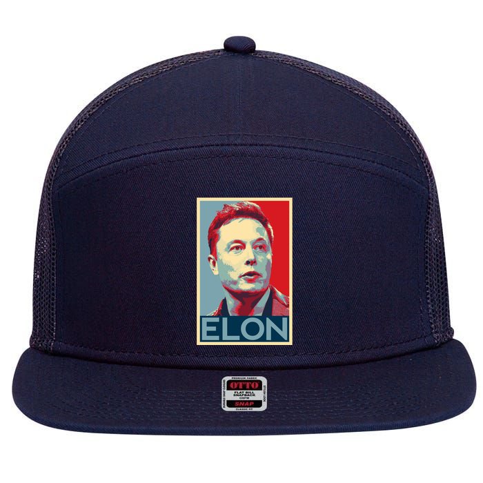 Elon Musk Retro 7 Panel Mesh Trucker Snapback Hat